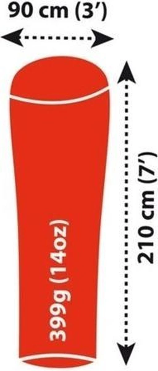 Sea To Summit - Reactor Extreme Thermolite® Mummy Liner - Lakenzak - Extra Verwarmend - Rood 5 Sea To Summit - Reactor Extreme Thermolite® Mummy Liner - Lakenzak - Extra Verwarmend - Rood - Afbeelding 5