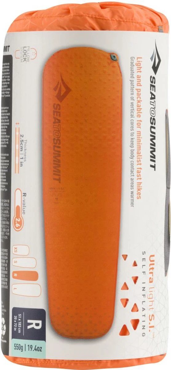 Sea To Summit UltraLight S.I. Regular - Zelf Opbaasbare Slaapmat - 2.5cm - 550g - Oranje 15 Sea To Summit UltraLight S.I. Regular - Zelf Opbaasbare Slaapmat - 2.5cm - 550g - Oranje - Afbeelding 15