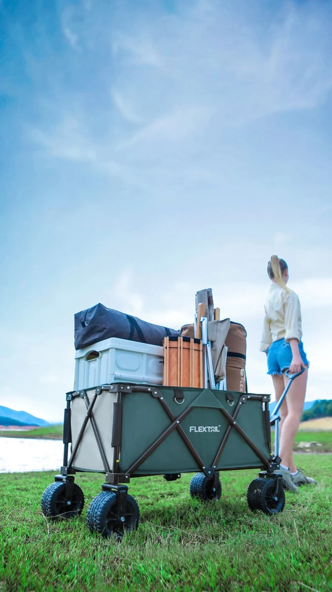 Flextail Gear Bolderkar Opvouwbaar Ezy Wagon - Tot 100KG - Wielen Loskoppelbaar - Zwart 5 Flextail Gear Bolderkar Opvouwbaar Ezy Wagon - Tot 100KG - Wielen Loskoppelbaar - Zwart - Afbeelding 5