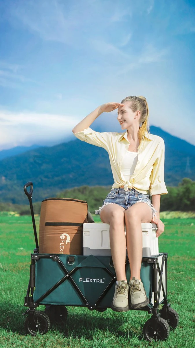 Flextail Gear Bolderkar Opvouwbaar Ezy Wagon - Tot 100KG - Wielen Loskoppelbaar - Zwart 4 Flextail Gear Bolderkar Opvouwbaar Ezy Wagon - Tot 100KG - Wielen Loskoppelbaar - Zwart - Afbeelding 4