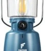 Favour L0818 Retro Camping Lamp Oplaadbaar LED, 320 Lumen, IP64 Waterdicht, Draagbare Kampeerlamp, Tentlamp, Acculamp, Traploos Dimbare Lamp Incl. Kaarslicht-modus, Blauw