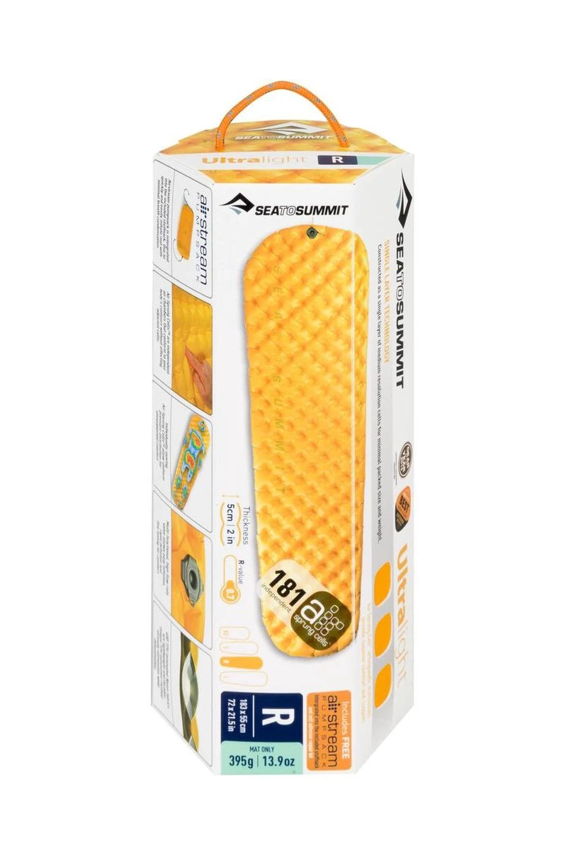Sea To Summit UltraLight Large - Opblaasbare Slaapmat - 5cm - 495g - Geel 2 Sea To Summit UltraLight Large - Opblaasbare Slaapmat - 5cm - 495g - Geel - Afbeelding 2