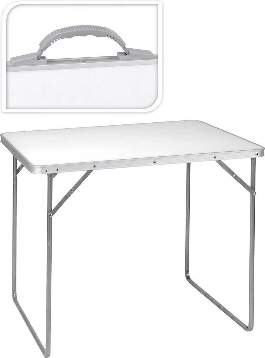 GENERIC Campingtafel Wit - 80 X 60 X 69 Cm - Tuintafel - Inklapbaar 1 GENERIC Campingtafel Wit - 80 X 60 X 69 Cm - Tuintafel - Inklapbaar