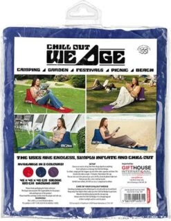 CKB LTD - Chill Out - Luchtbed - Campingstoel - Wedge Opblaasbare Ligstoel - Blauw Strandstoel 1 Persoons Volwassen Luchtbedden Kampeerstoel Vouwstoel Stoel Slaapmatje Slaapmatten Opvouwbaar Volwassenen Tuinstoel Opblaasstoel Kampeerstoelen Lucht -Buiten Kamperen 929x1200