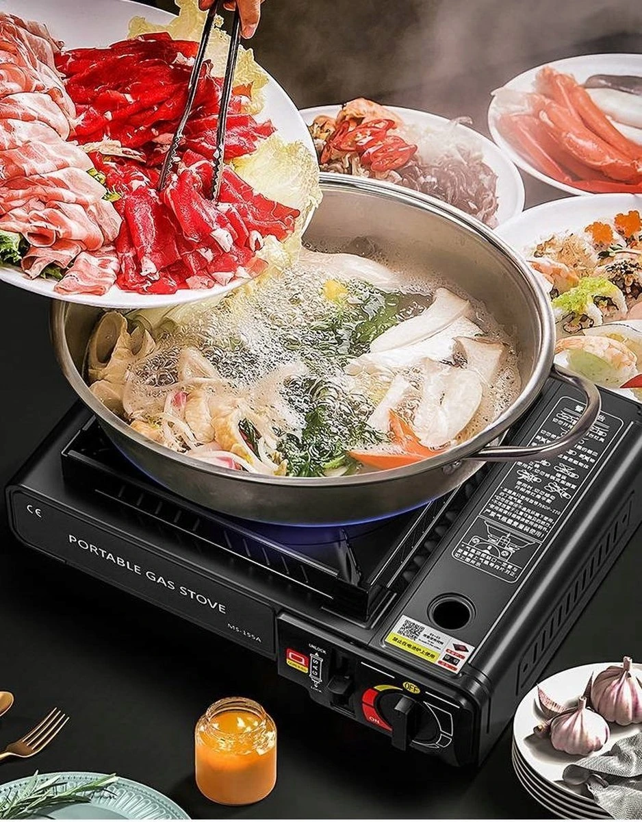 IBright Draagbare Camping Kooktoestel - Gasbrander - 1 Pits Gaspit - Elektrische Ontsteking - 2900 Watt - Met Koffer - Zwart 5 IBright Draagbare Camping Kooktoestel - Gasbrander - 1 Pits Gaspit - Elektrische Ontsteking - 2900 Watt - Met Koffer - Zwart - Afbeelding 5