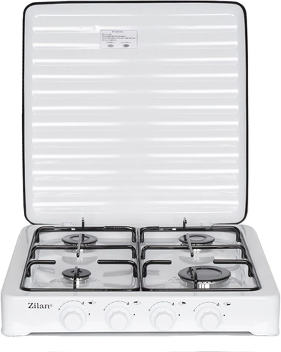 Zilan - Gas Kooktoestel 4 Pits - Campingkooktoestel - Gaskookplaat - Wit 2 Zilan - Gas Kooktoestel 4 Pits - Campingkooktoestel - Gaskookplaat - Wit - Afbeelding 2