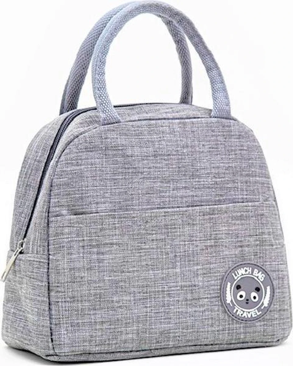 Koeltas - Lunchtas - Volwassenen En Kinderen - Compact & Handig: Zomer - Picknick -School - Lunch - Werk - Klassiek Grijs 2 Koeltas - Lunchtas - Volwassenen En Kinderen - Compact & Handig: Zomer - Picknick -School - Lunch - Werk - Klassiek Grijs - Afbeelding 2