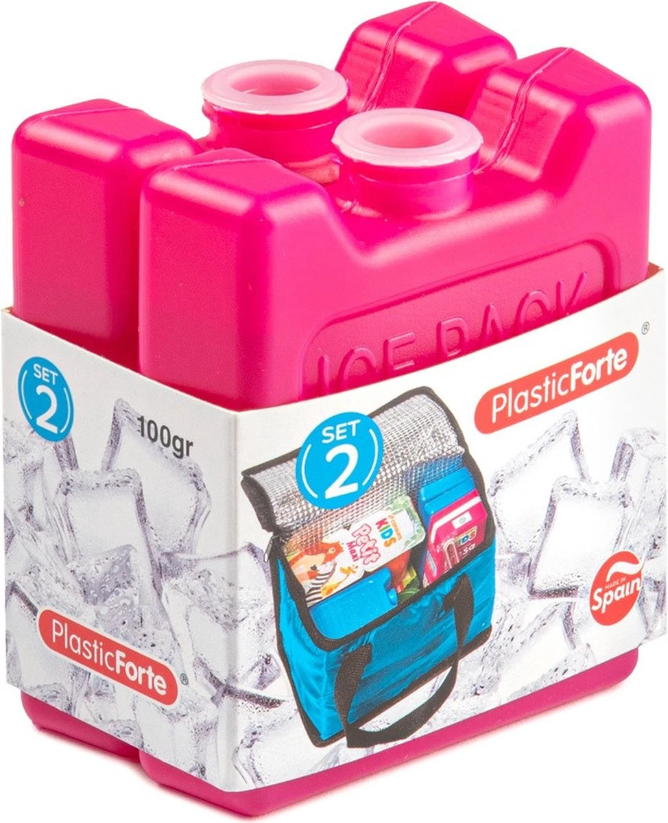 Voordeelset Van 2x Stuks Kleine Koelelementen 7 X 8 Cm In Het Roze Plastic 1 Voordeelset Van 2x Stuks Kleine Koelelementen 7 X 8 Cm In Het Roze Plastic